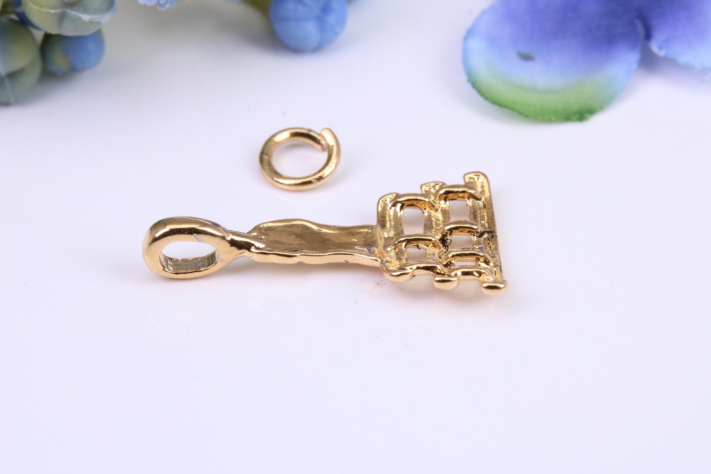 Wedding Cake Charm, Made from Solid Cast Yellow Gold, British Hallmarked
