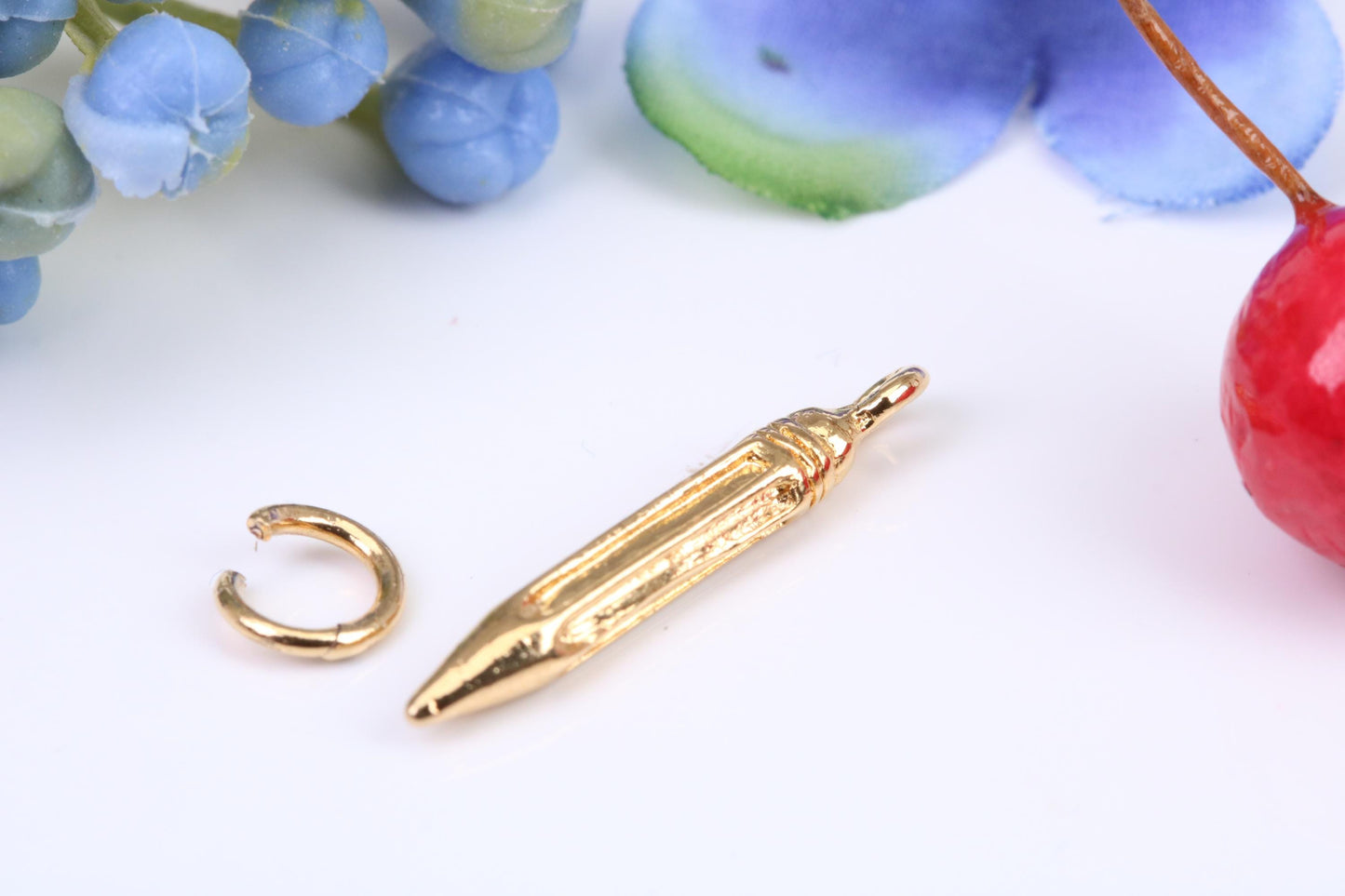 Centre Punch Tool Charm, Made from Solid Cast Yellow Gold, British Hallmarked