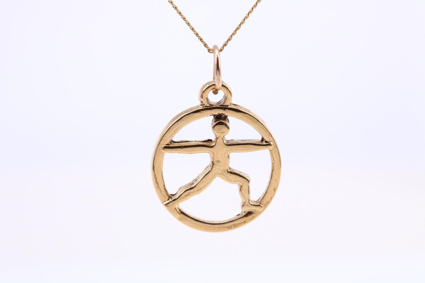 Yoga Necklace, Made from Solid Cast Yellow Gold, British Hallmarked