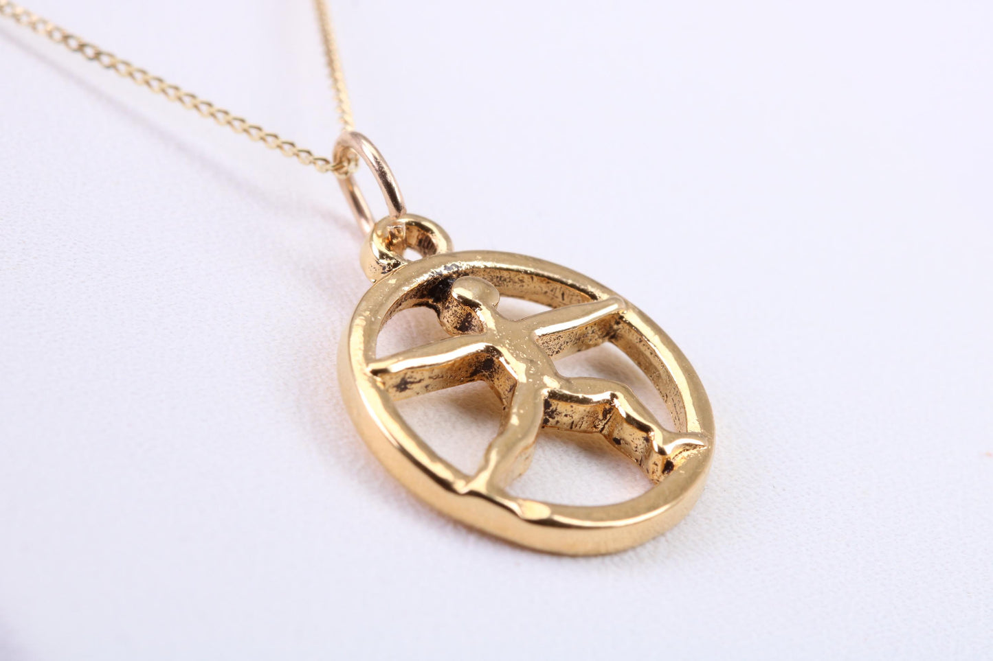 Yoga Necklace, Made from Solid Cast Yellow Gold, British Hallmarked