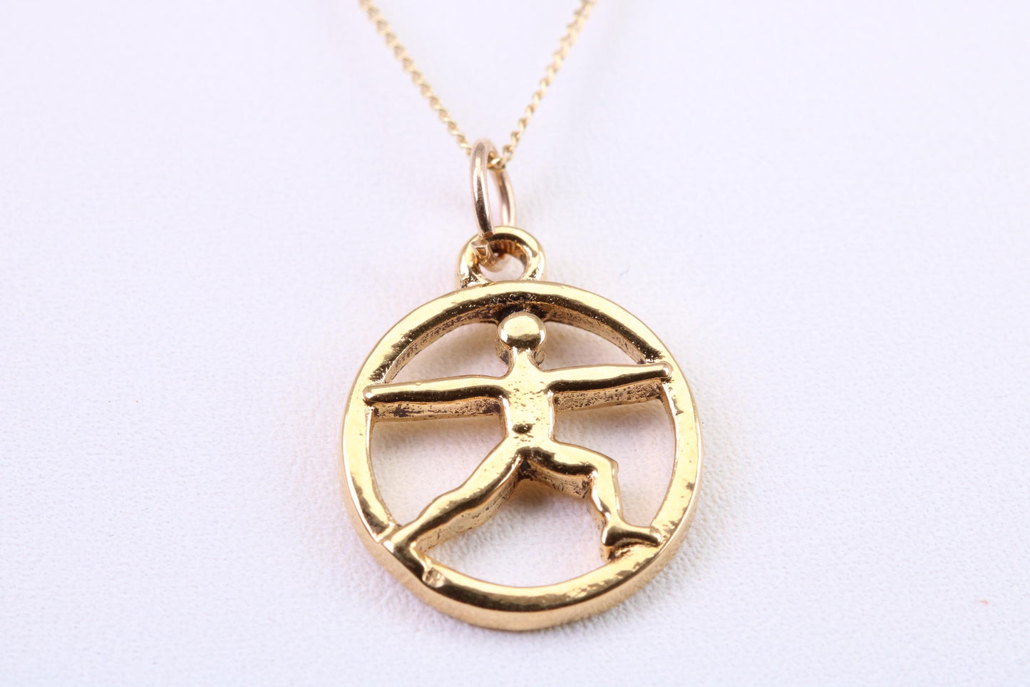 Yoga Necklace, Made from Solid Cast Yellow Gold, British Hallmarked