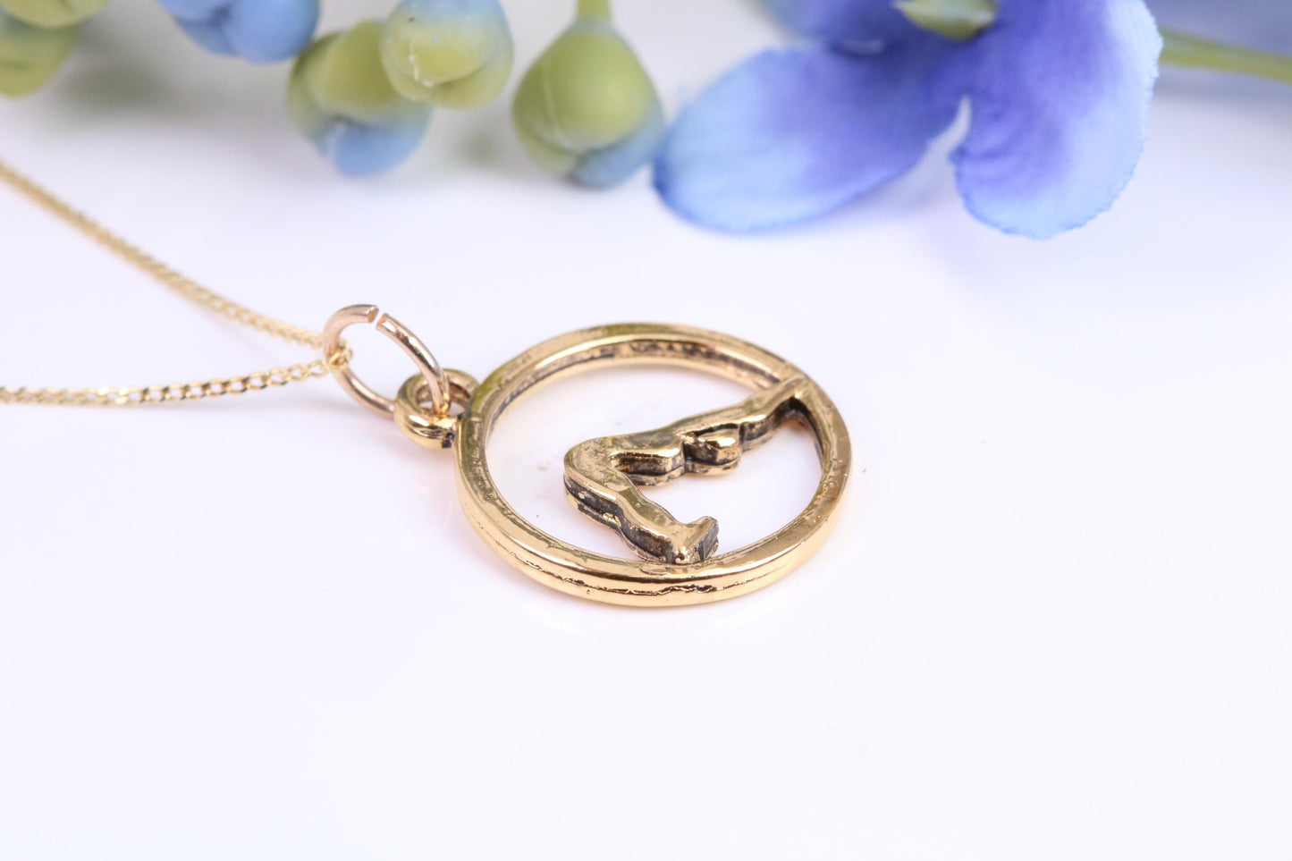 Yoga Necklace, Made from Solid Cast Yellow Gold, British Hallmarked
