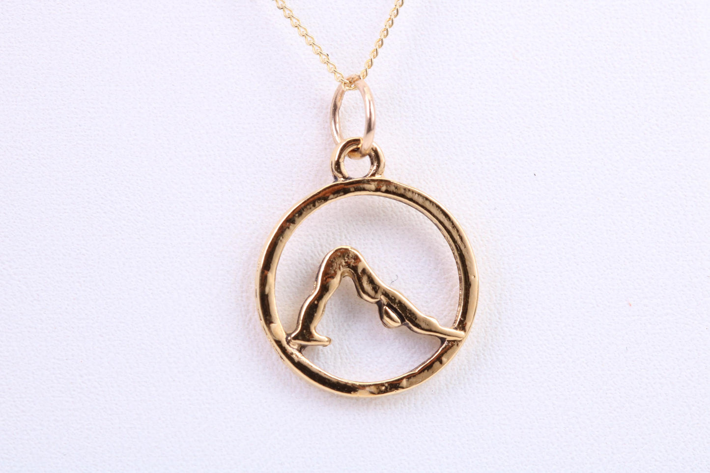 Yoga Necklace, Made from Solid Cast Yellow Gold, British Hallmarked