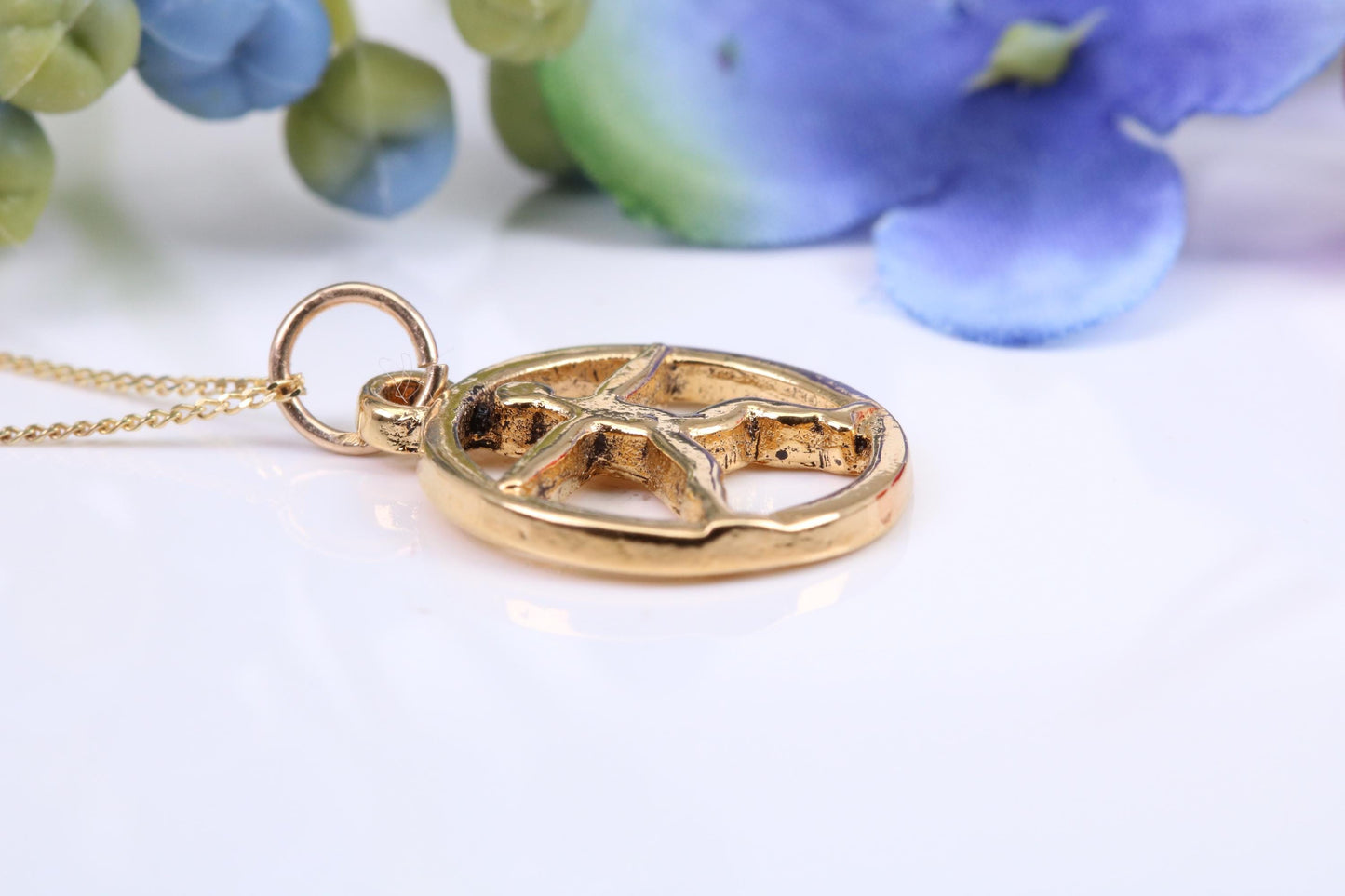 Yoga Necklace, Made from Solid Cast Yellow Gold, British Hallmarked