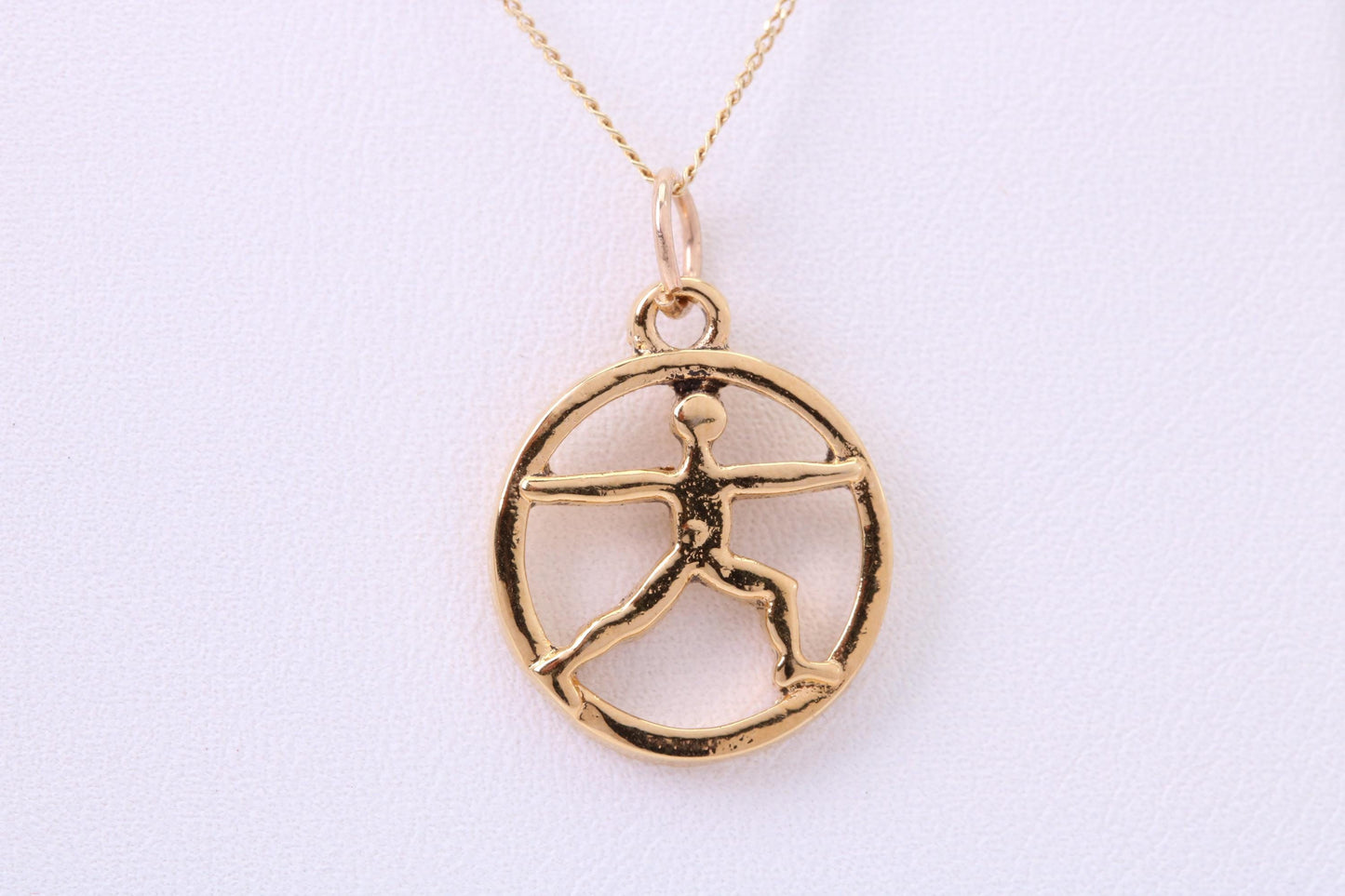 Yoga Necklace, Made from Solid Cast Yellow Gold, British Hallmarked