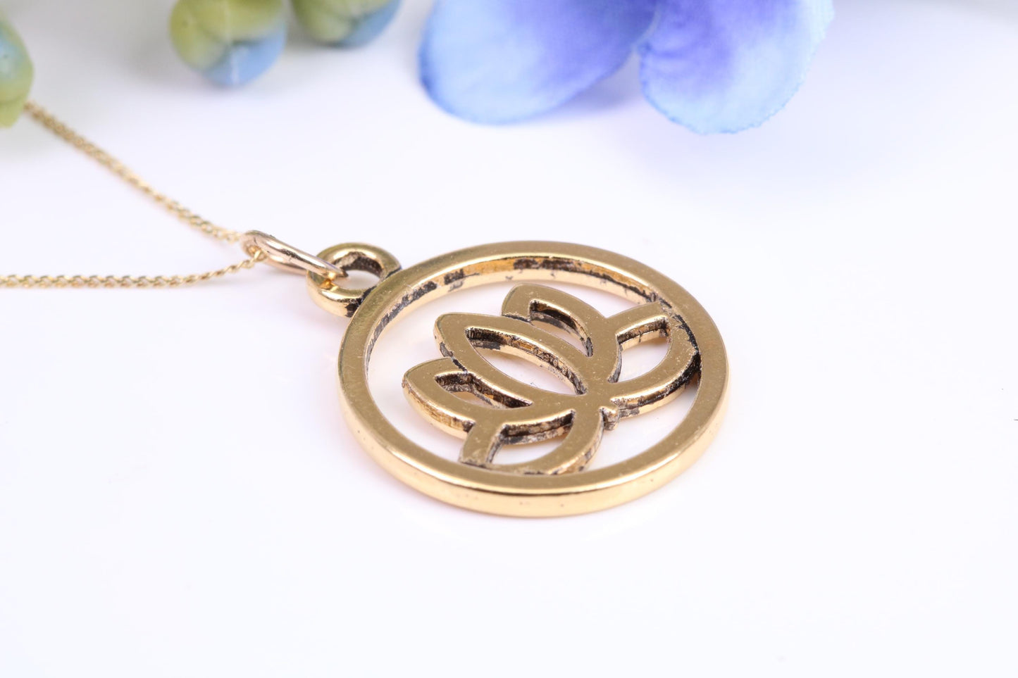 Yoga Necklace, Made from Solid Cast Yellow Gold, British Hallmarked