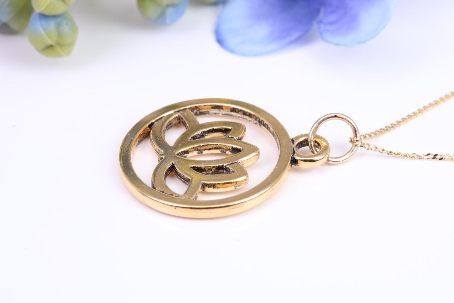 Yoga Necklace, Made from Solid Cast Yellow Gold, British Hallmarked