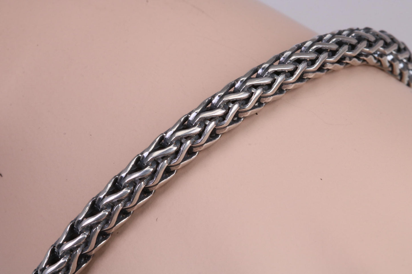 Cuban Bracelet, made from solid Sterling Silver, 8.50 Inches Long x 5 mm wide, British Hallmarked