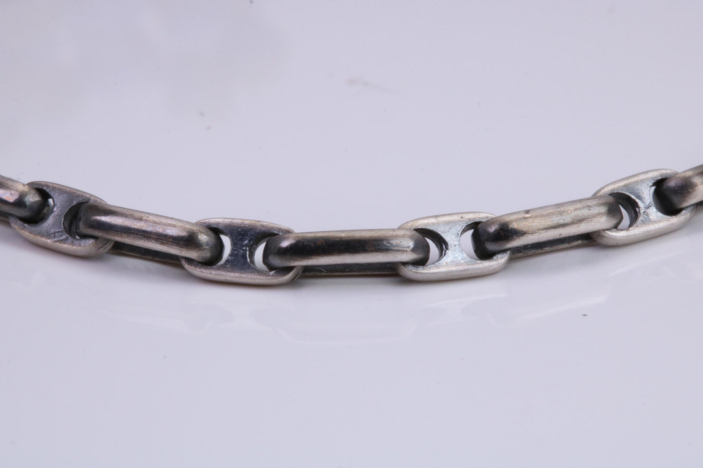 Unisex Cuban Bracelet, made from solid Sterling Silver, 8 Inches Long x 4 mm wide