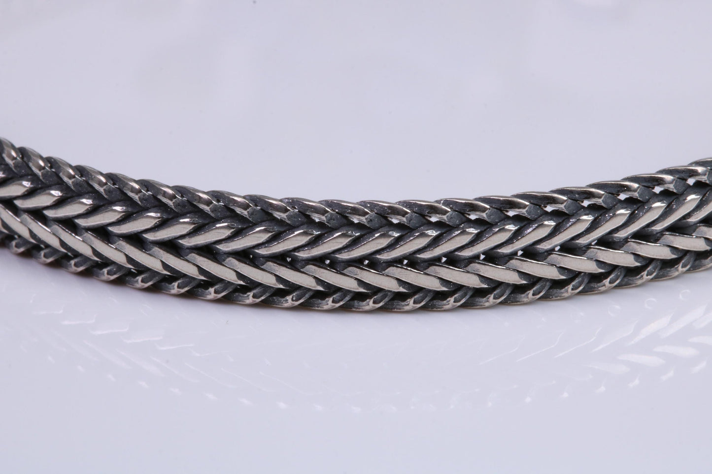 Gents Cuban Bracelet, made from solid Sterling Silver, 8.50 Inches Long x 6 mm wide, Length Adjustable, British Hallmarked