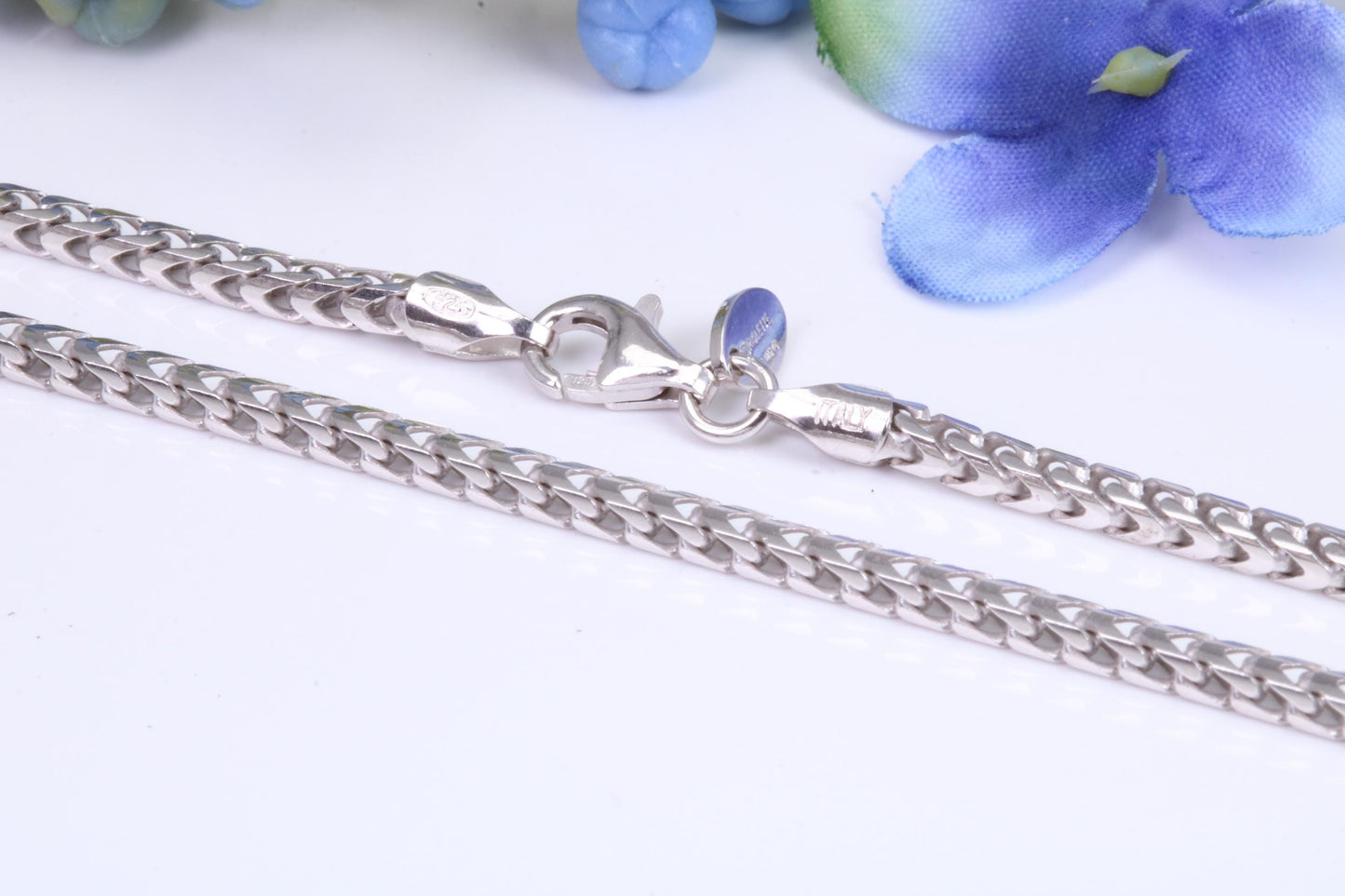 Gents heavy 34 inch Chain, made from solid Sterling Silver, 34 Inches Long x 2.3 mm wide, British Hallmarked
