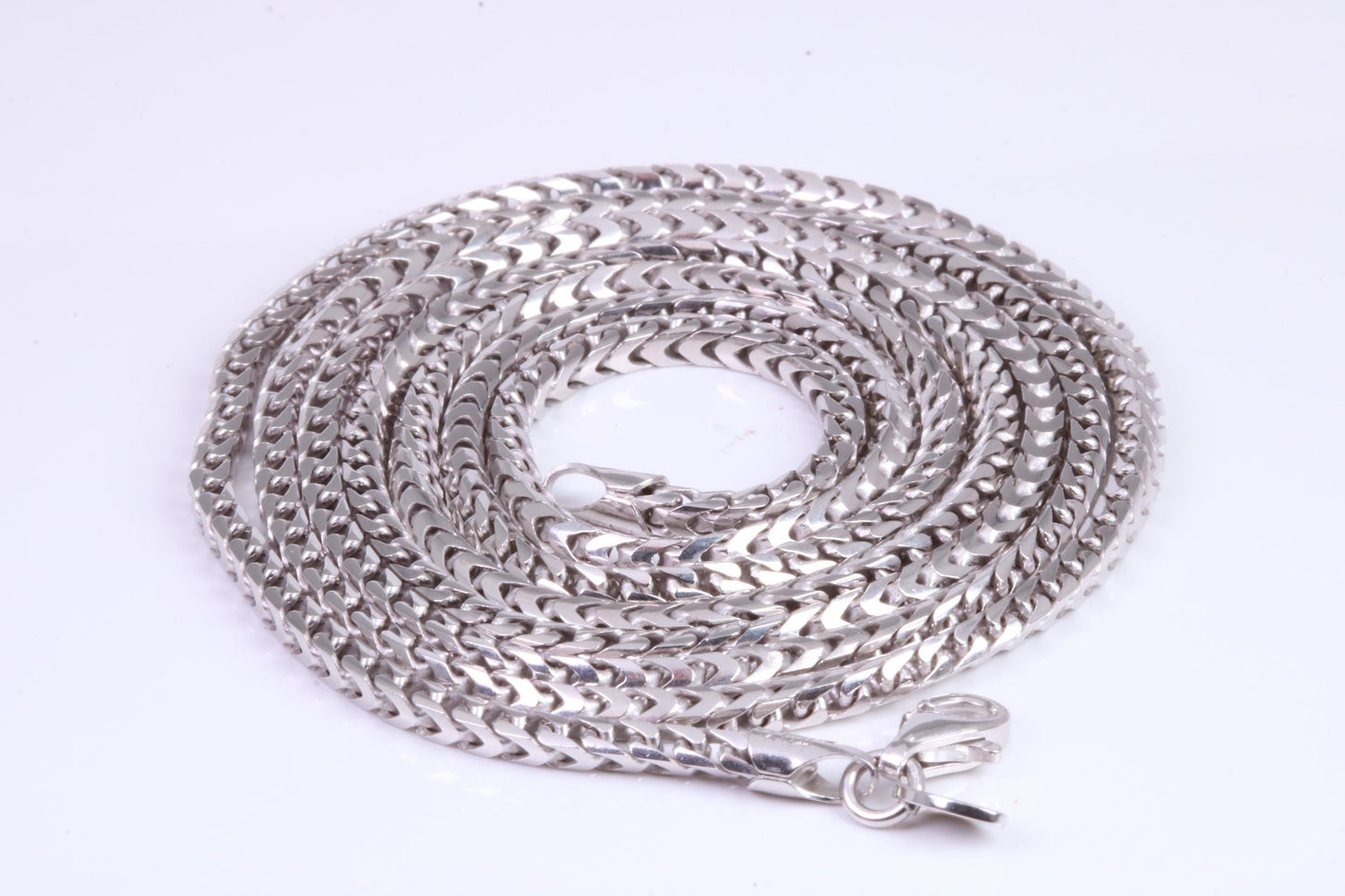 Gents heavy 34 inch Chain, made from solid Sterling Silver, 34 Inches Long x 2.3 mm wide, British Hallmarked