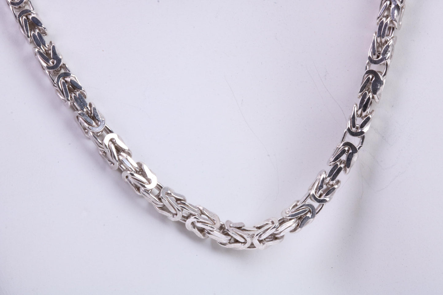 Chunky Cuban Necklace, Made from solid Cast Silver, 22 inches Long x 3.5 mm Wide