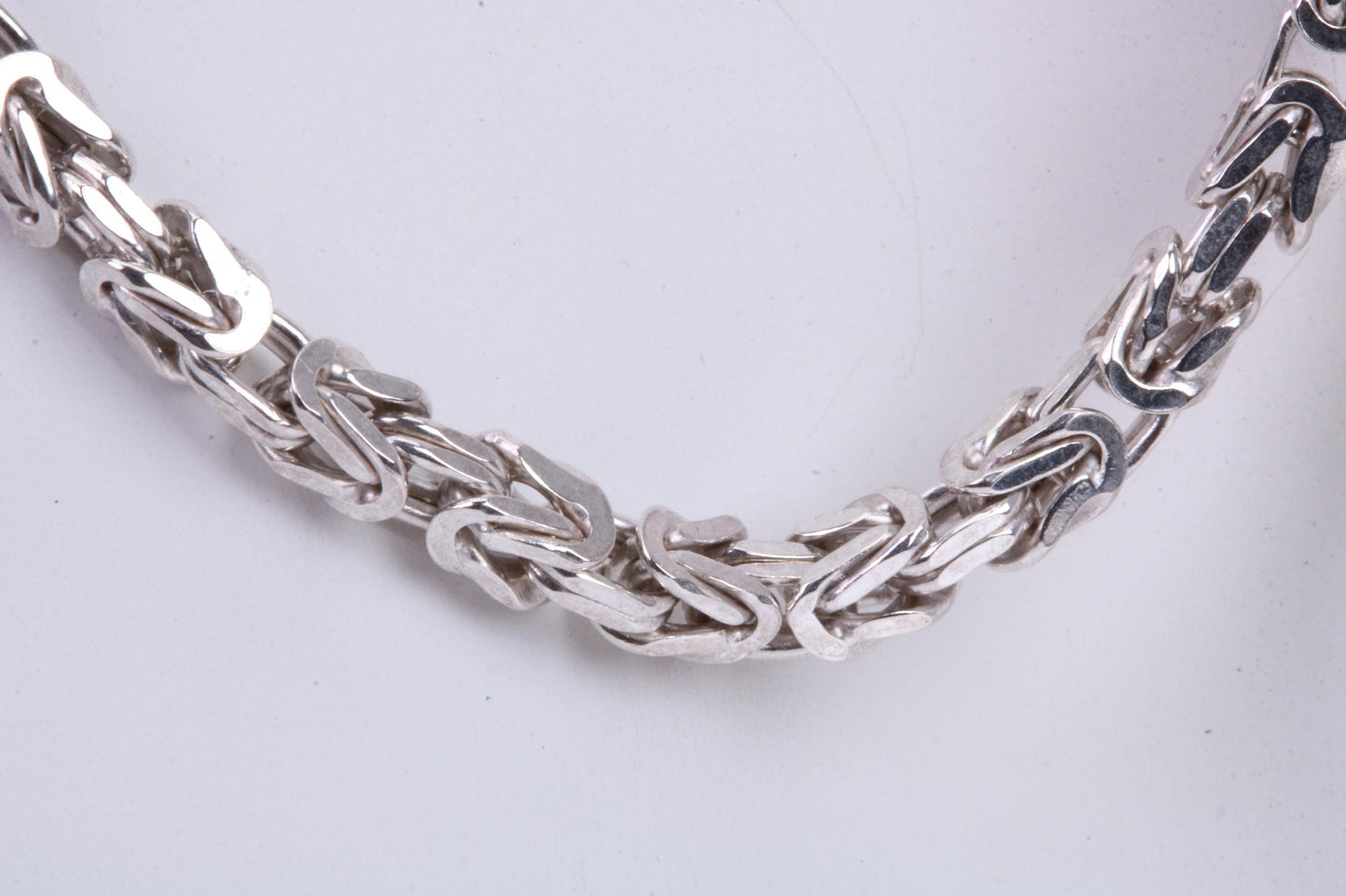 Chunky Cuban Necklace, Made from solid Cast Silver, 22 inches Long x 3.5 mm Wide