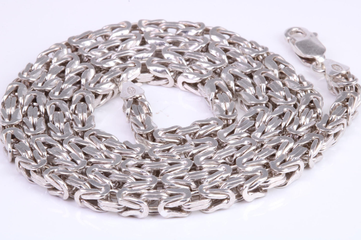 Chunky Cuban Necklace, Made from solid Cast Silver, 22 inches Long x 3.5 mm Wide