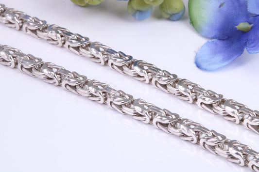 Chunky Cuban Necklace, Made from solid Cast Silver, 22 inches Long x 3.5 mm Wide