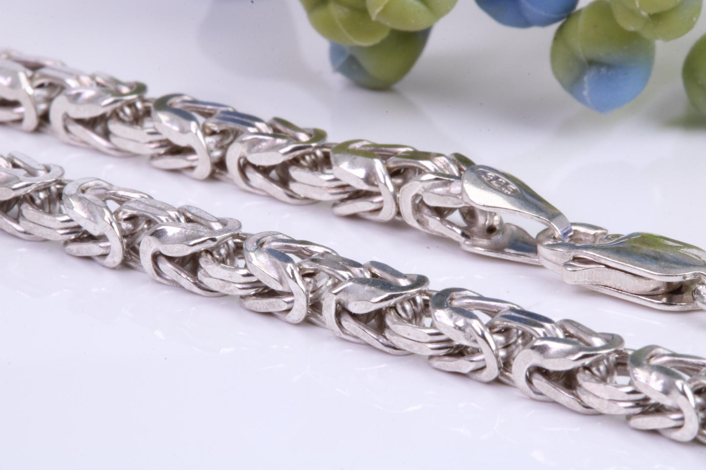 Chunky Cuban Necklace, Made from solid Cast Silver, 22 inches Long x 3.5 mm Wide