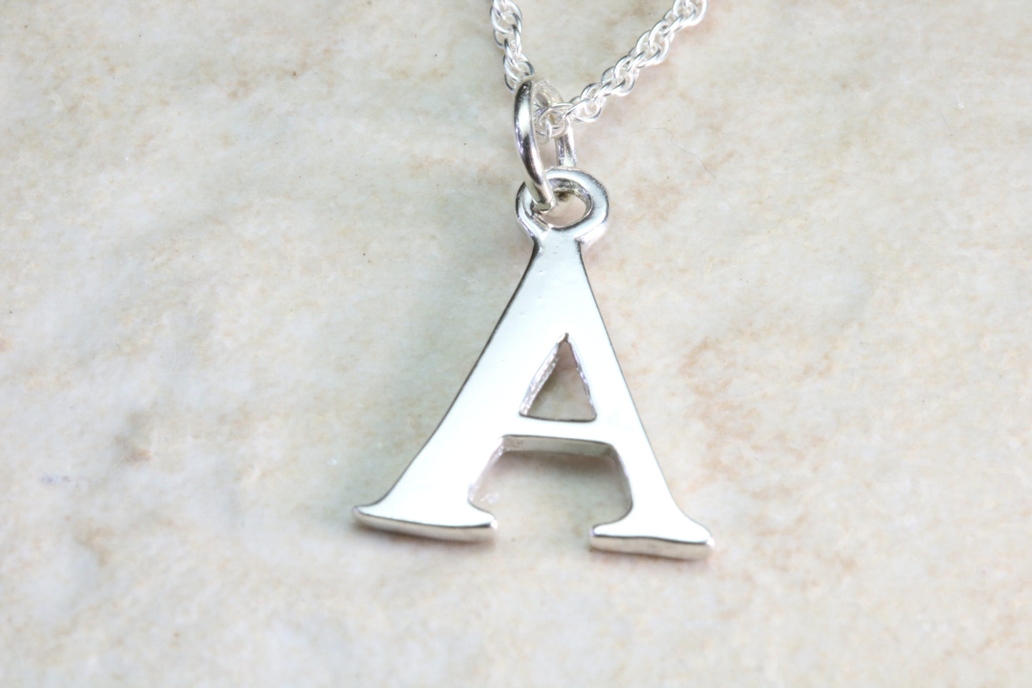 Silver Initial A Necklace