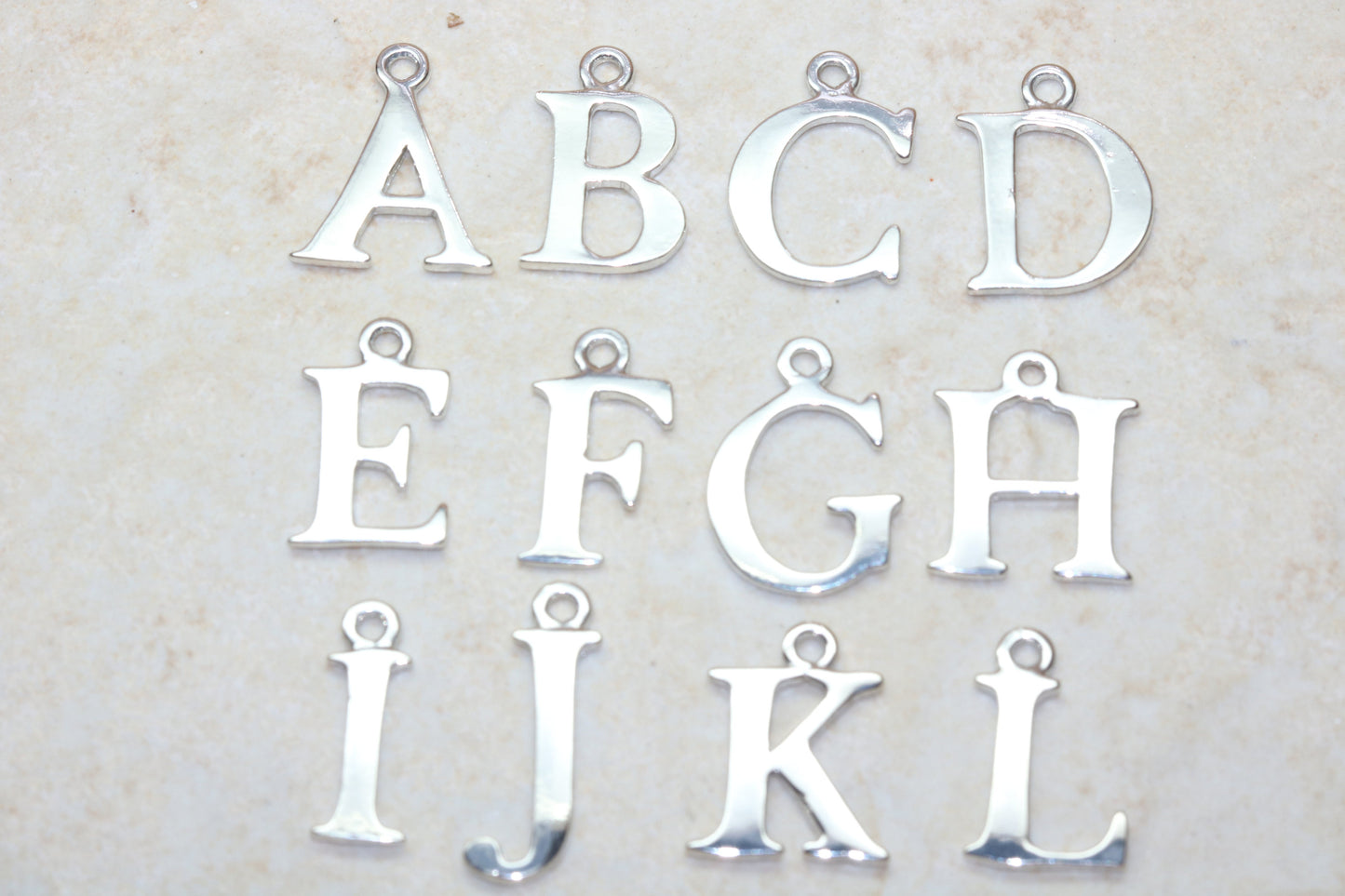 Silver Initial Charm