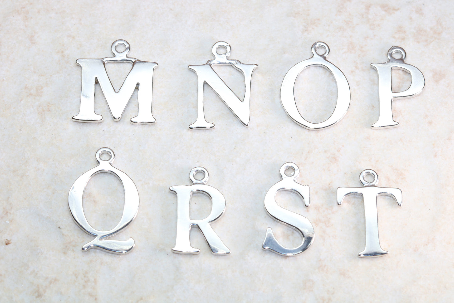 Silver Initial Charm