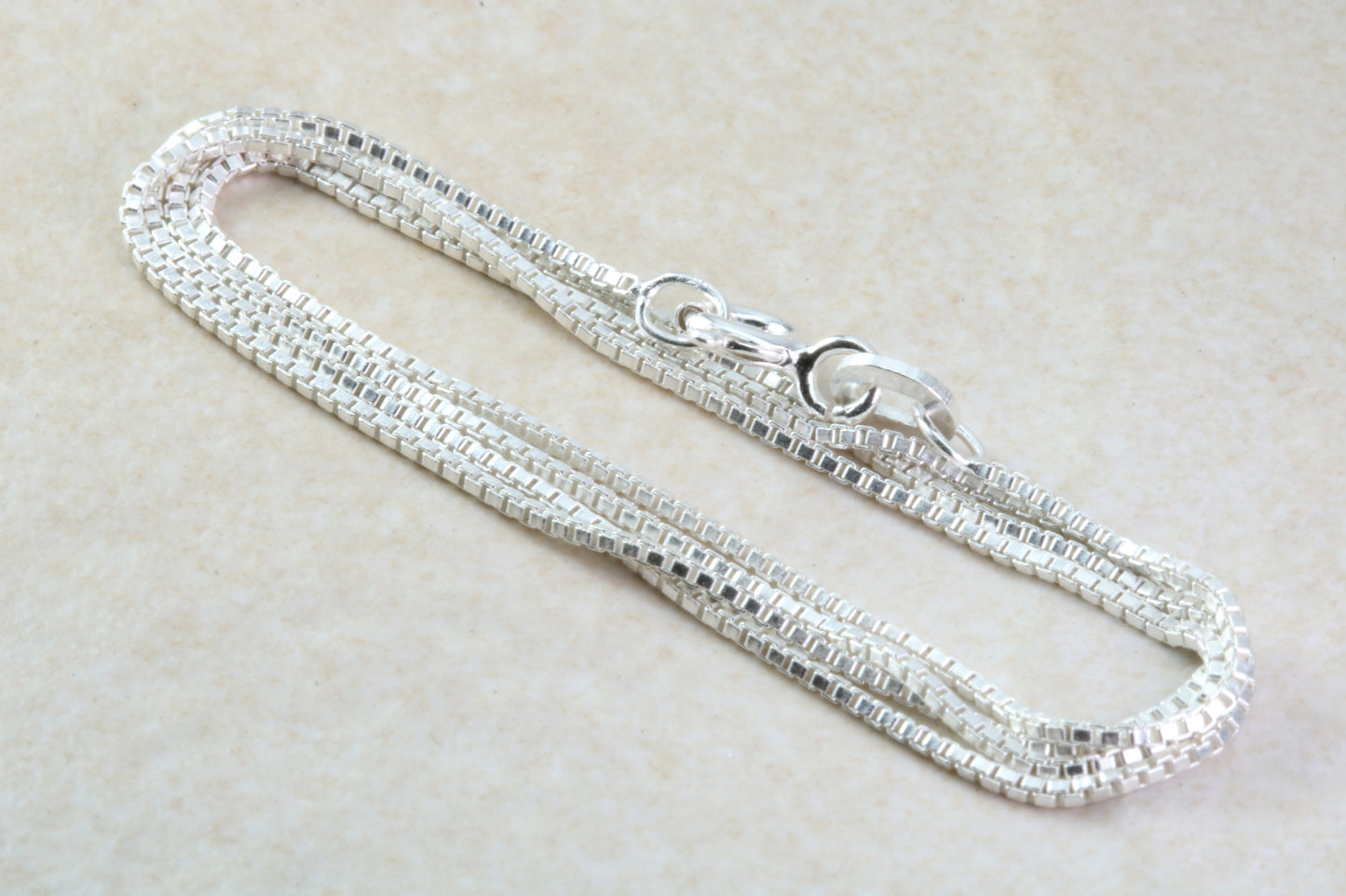 Sterling Silver 16 inch Long Box Pendant Chain