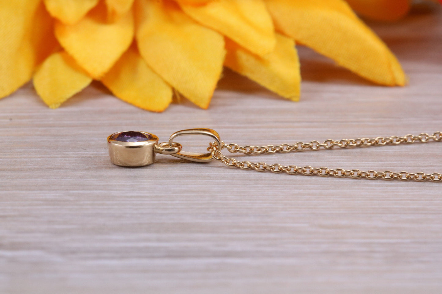 Sterling Silver Real Amethyst Stud Earrings and Matching Necklace