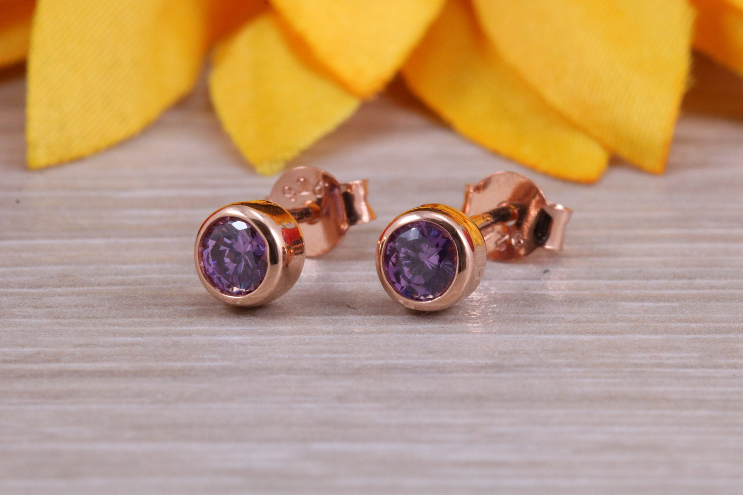 Sterling Silver Real Amethyst Earrings and Matching Necklace