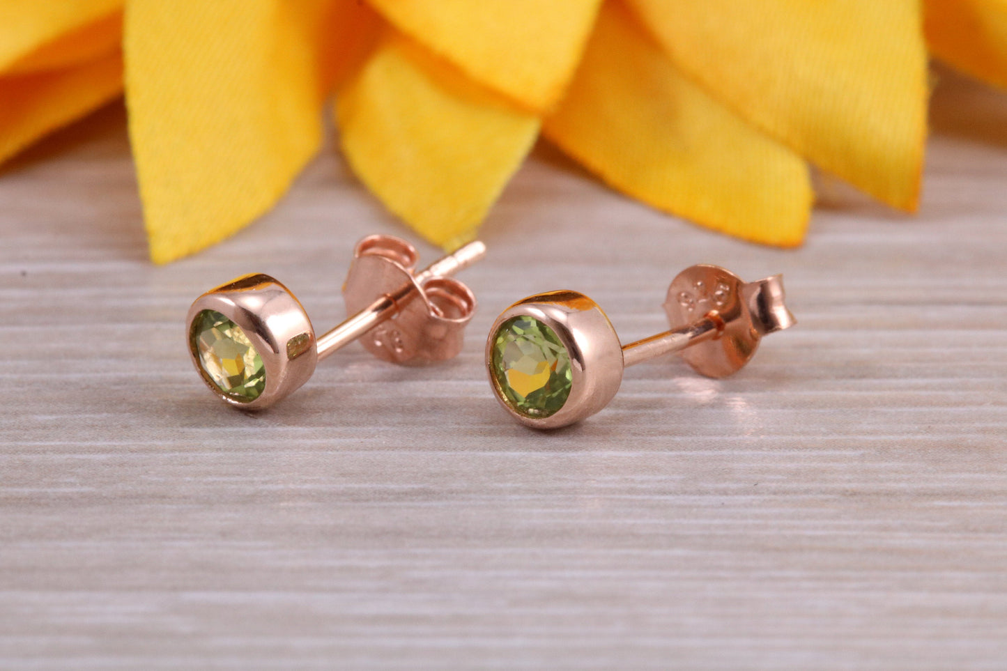 Sterling Silver Real Peridot Earrings and Matching Necklace