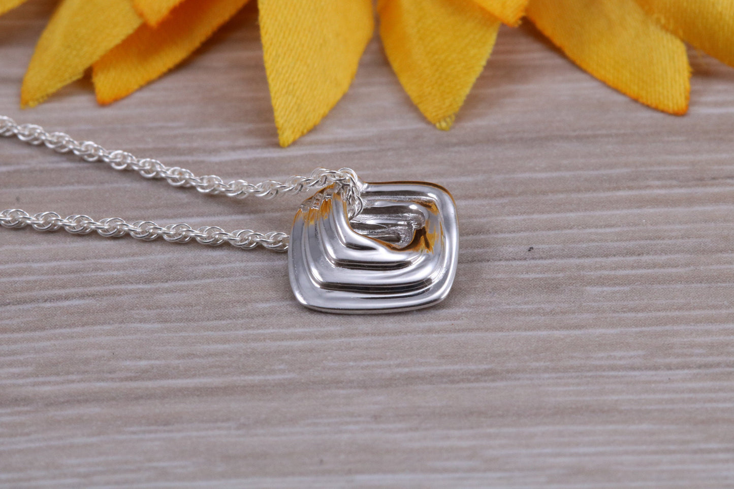 Sterling Silver Stud Earrings with Matching Necklace
