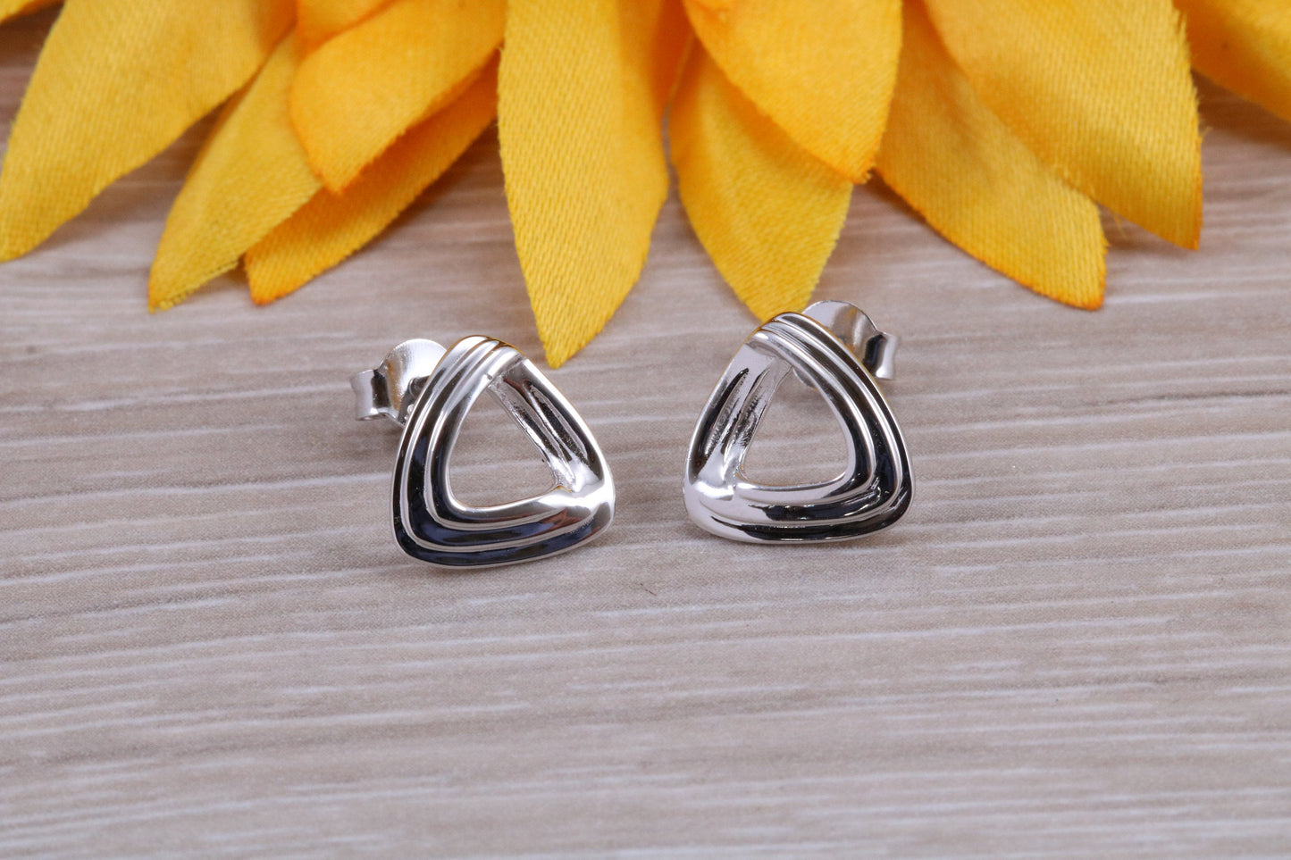 Sterling Silver Stud Earrings with Matching Necklace