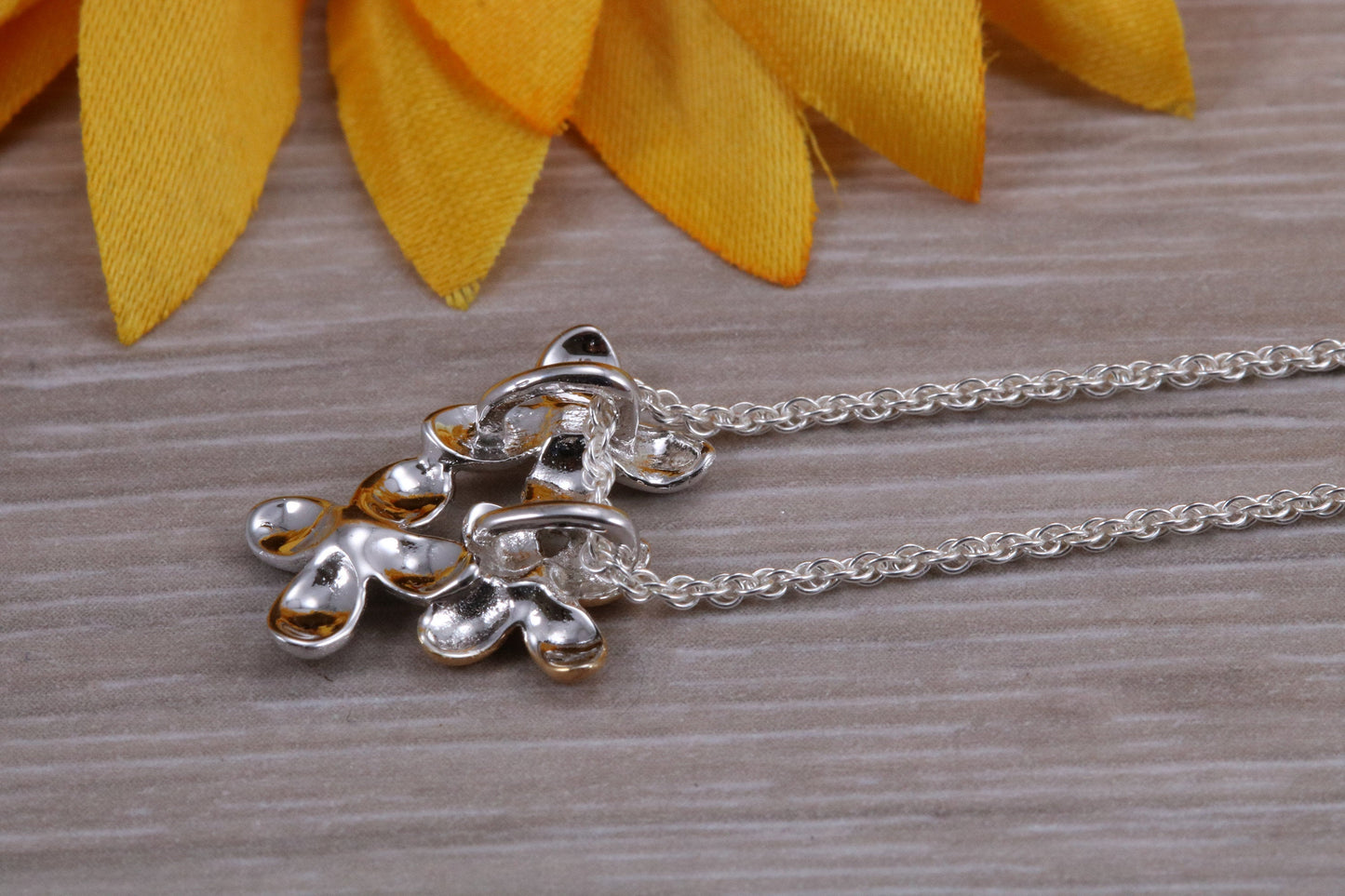 Sterling Silver two tone set with Ring, Earrings and Necklace