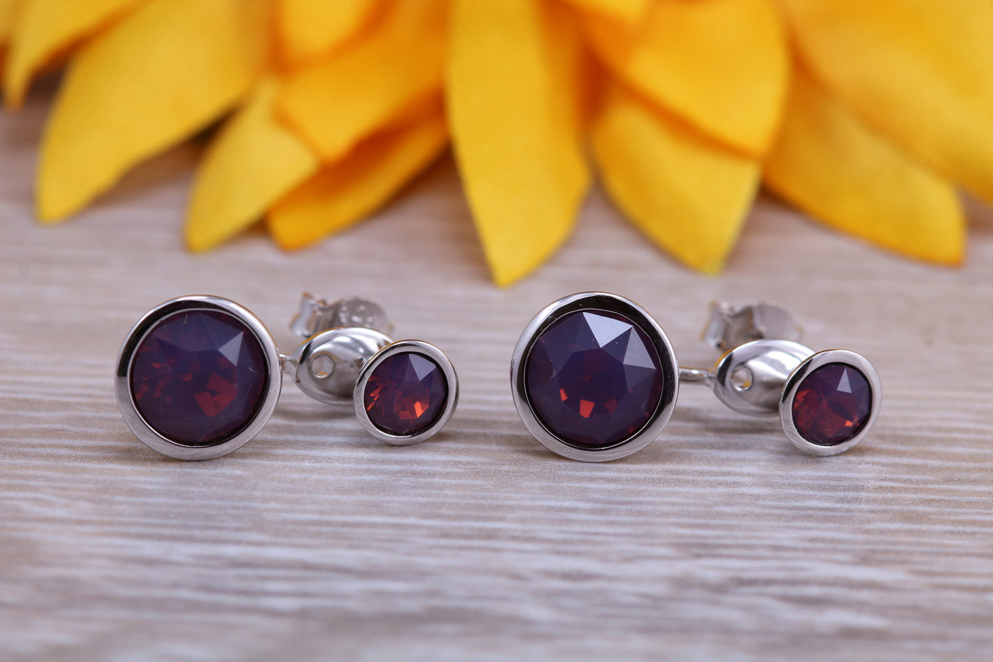 Sterling Silver Two in One Pacific Opal Stud Earrings Or Dropper Earrings