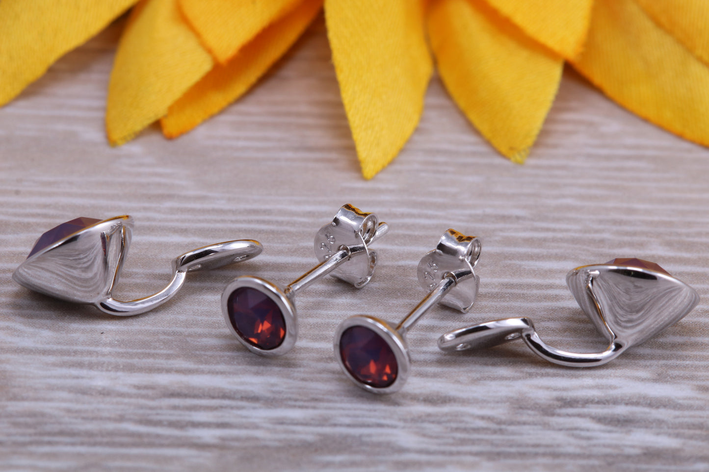 Sterling Silver Two in One Pacific Opal Stud Earrings Or Dropper Earrings