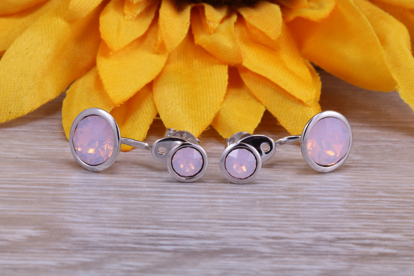 Sterling Silver Two in One Rose water Opal Stud Earrings or Dropper Earrings