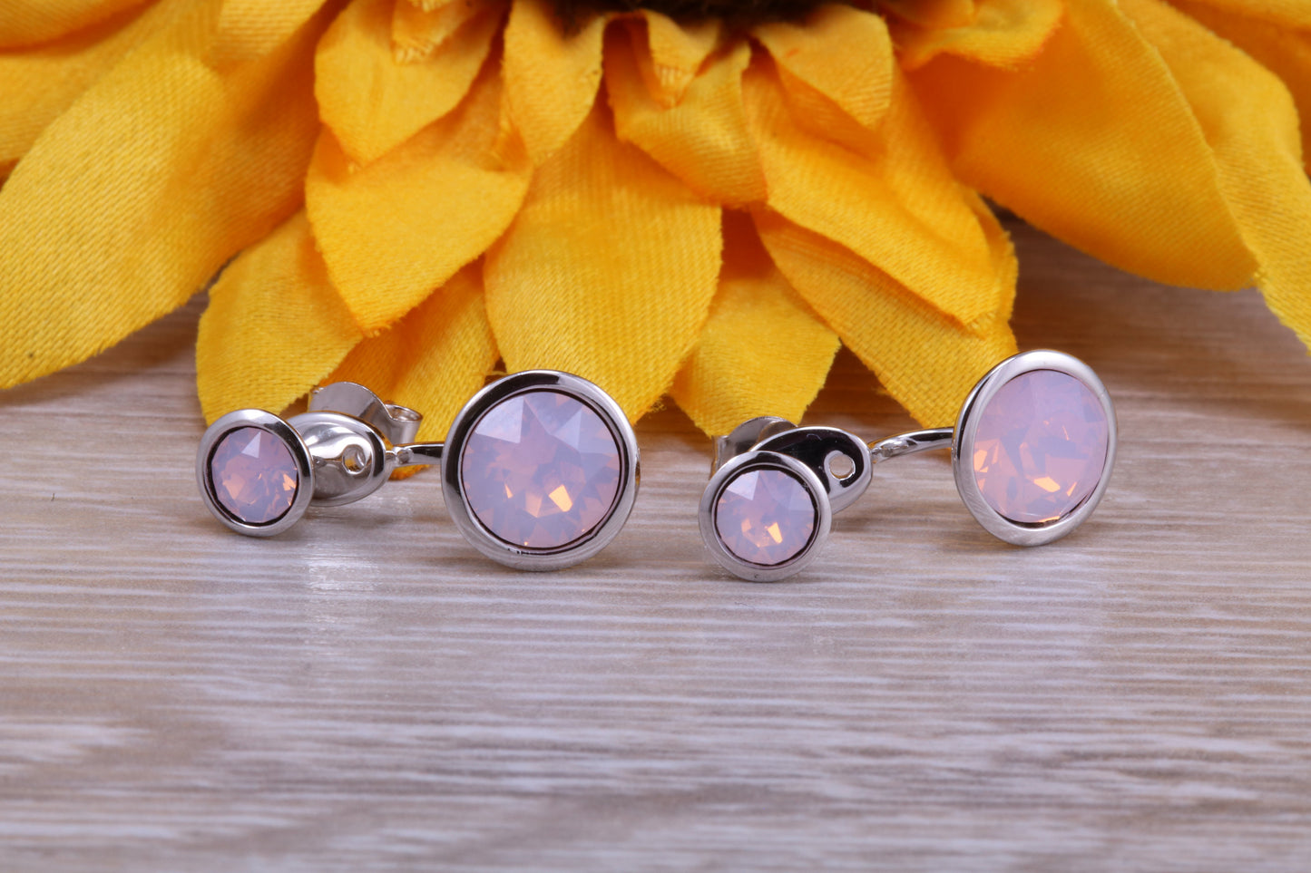 Sterling Silver Two in One Rose water Opal Stud Earrings or Dropper Earrings