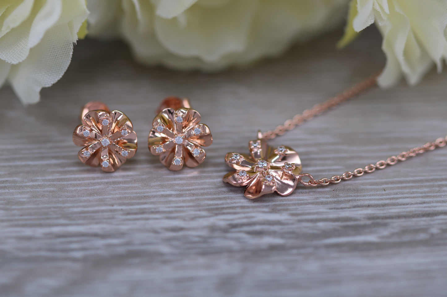 Sterling Silver Matching Earrings and Necklace