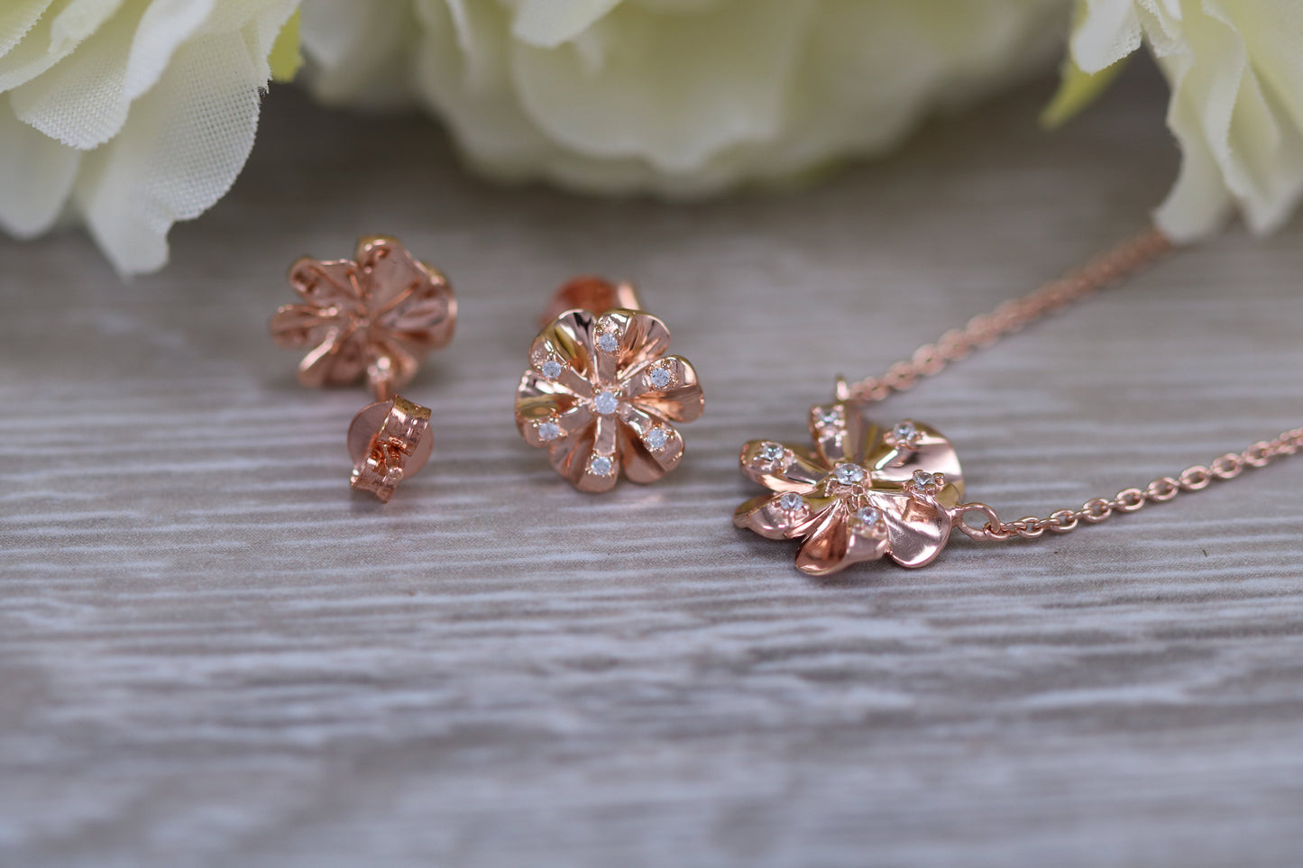 Sterling Silver Matching Earrings and Necklace