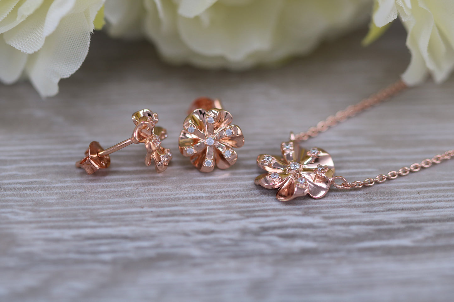 Sterling Silver Matching Earrings and Necklace