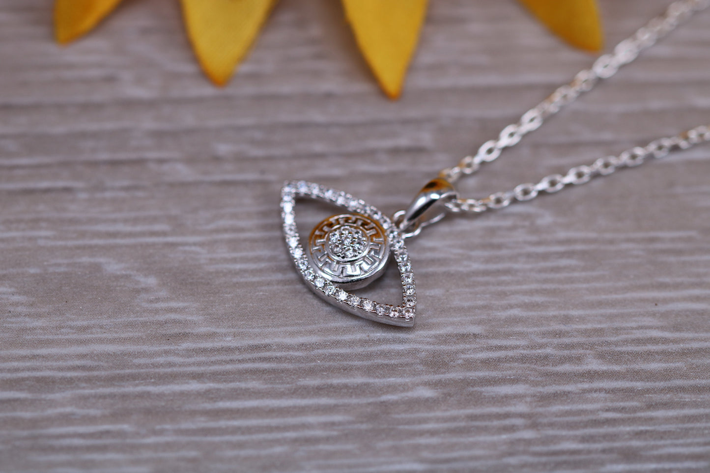 Sterling Silver Evil Eye Necklace