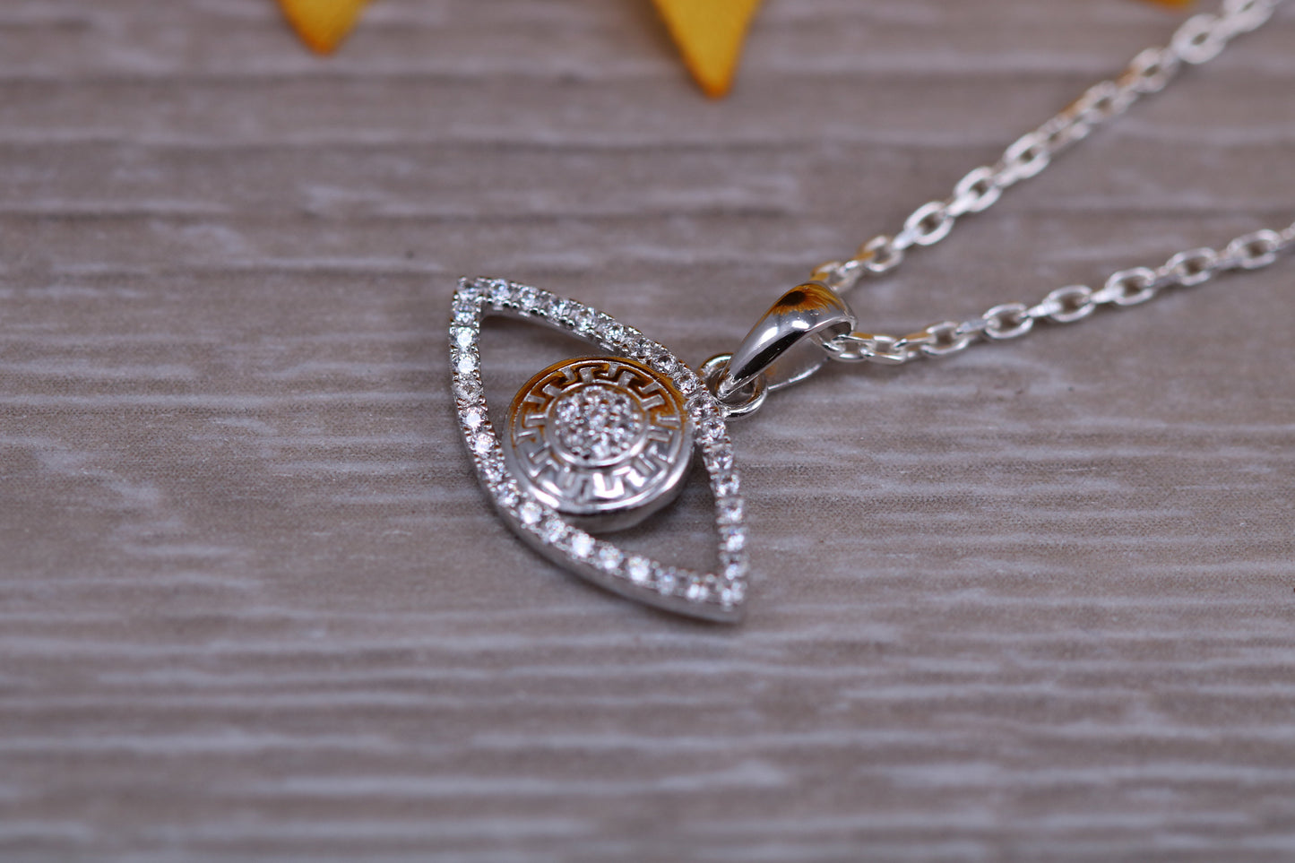 Sterling Silver Evil Eye Necklace