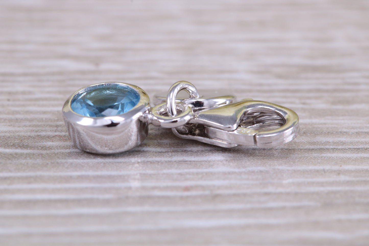 Sterling Silver Aquamarine Birthstone Charm