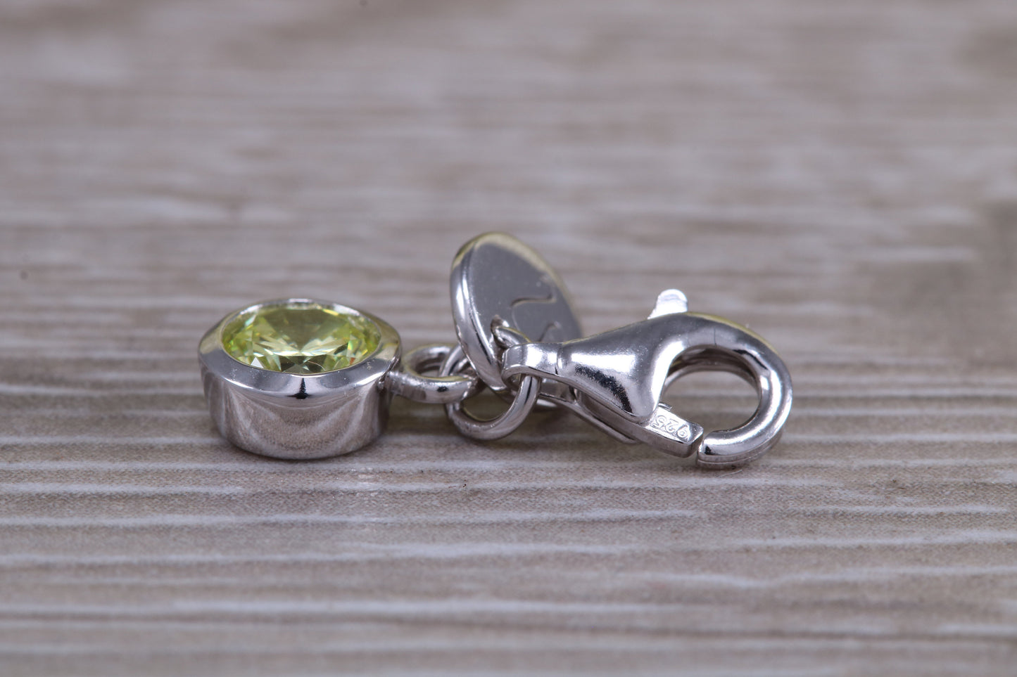 Sterling Silver August Peridot Birthstone Charm
