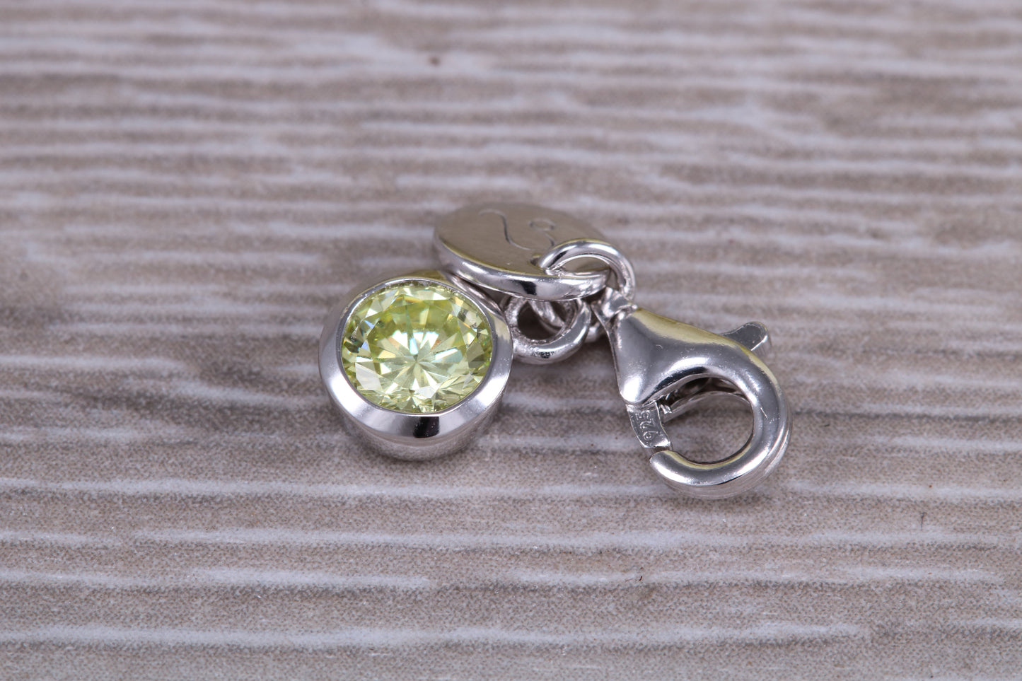 Sterling Silver August Peridot Birthstone Charm