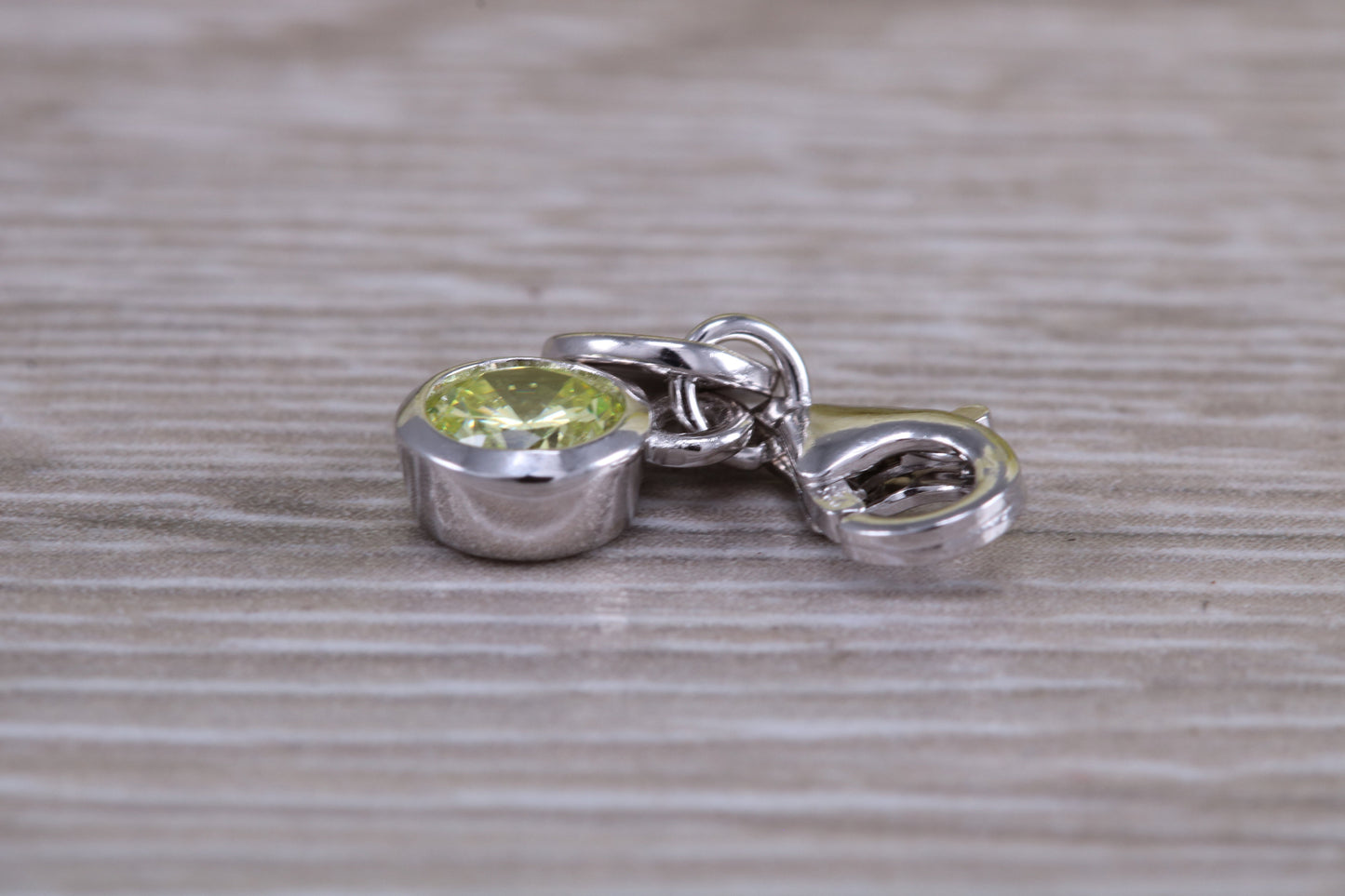 Sterling Silver August Peridot Birthstone Charm
