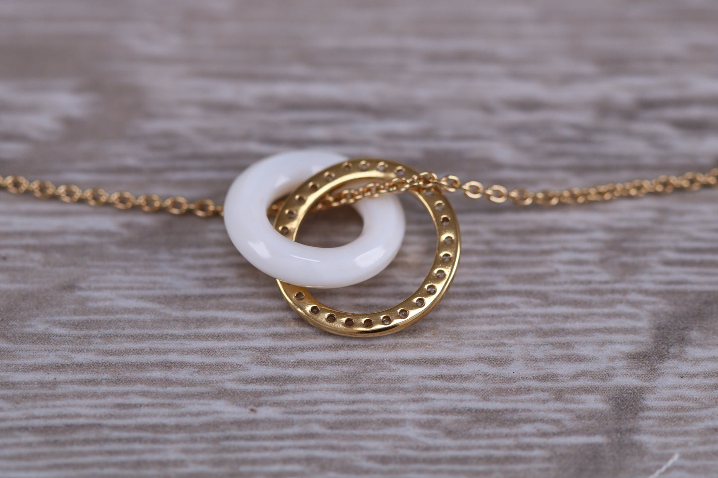 Sterling Silver C Z set Ring Necklace