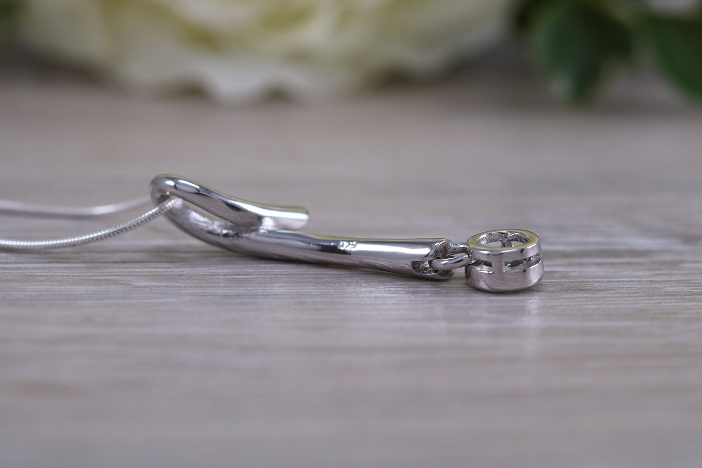 Sterling Silver Solitaire Necklace