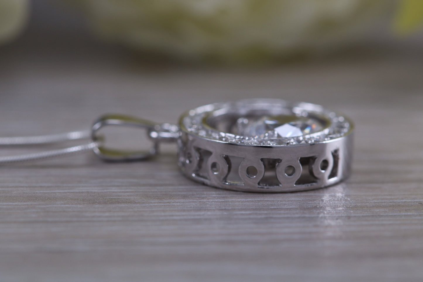 Dressy C Z set Sterling Silver Necklace