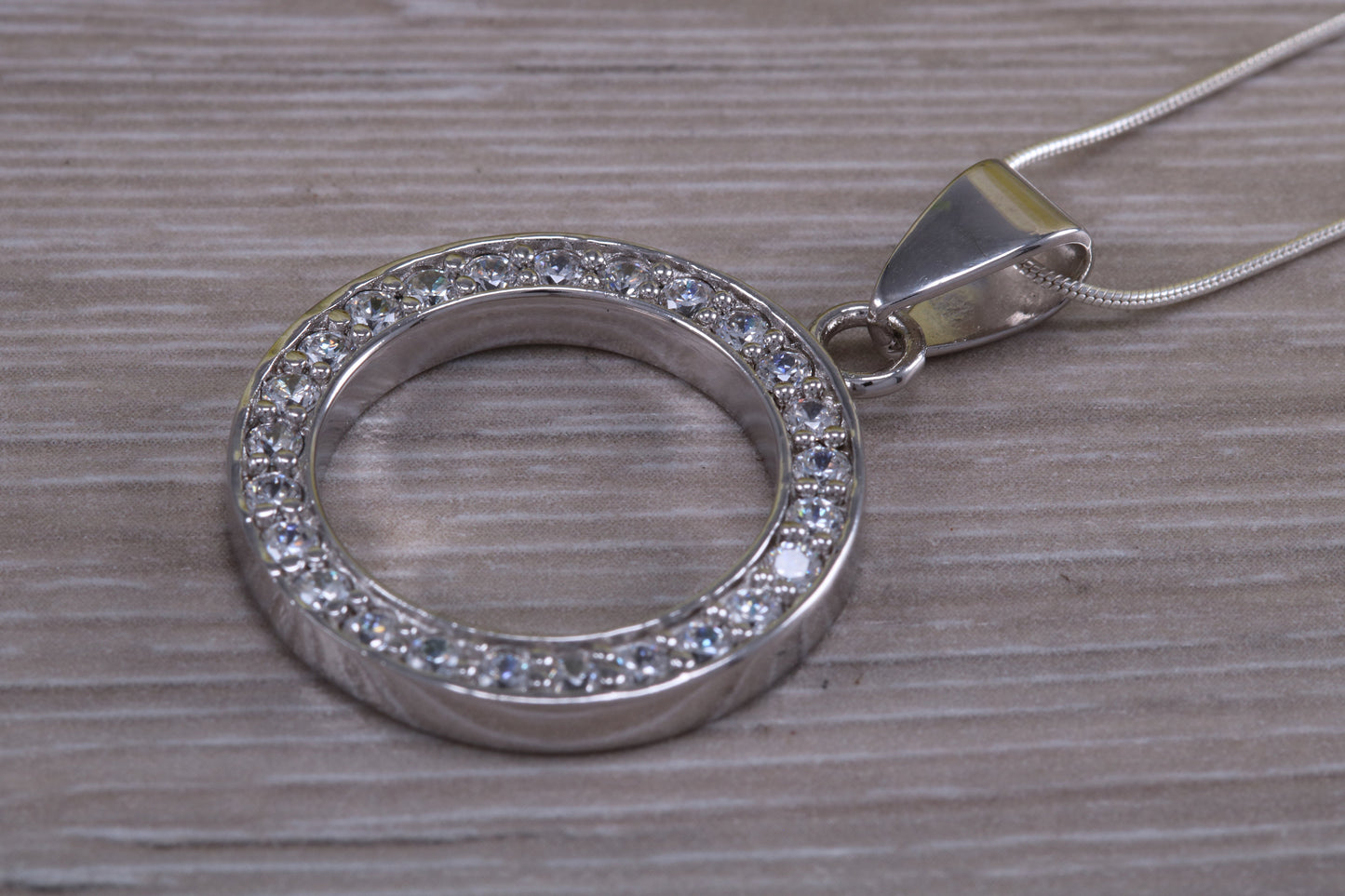 Sterling Silver C Z set Necklace