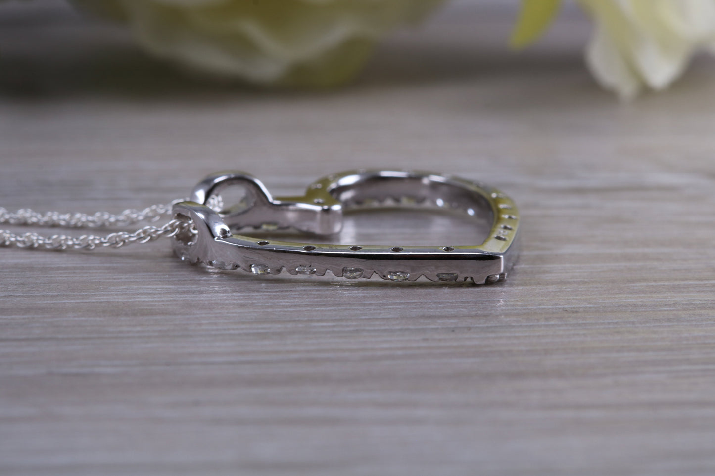 Silver Large Love Heart Necklace