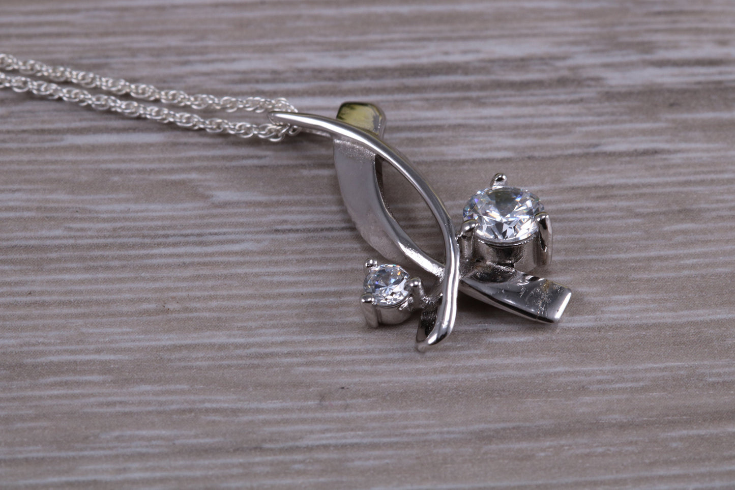 Sterling Silver C Z set Necklace